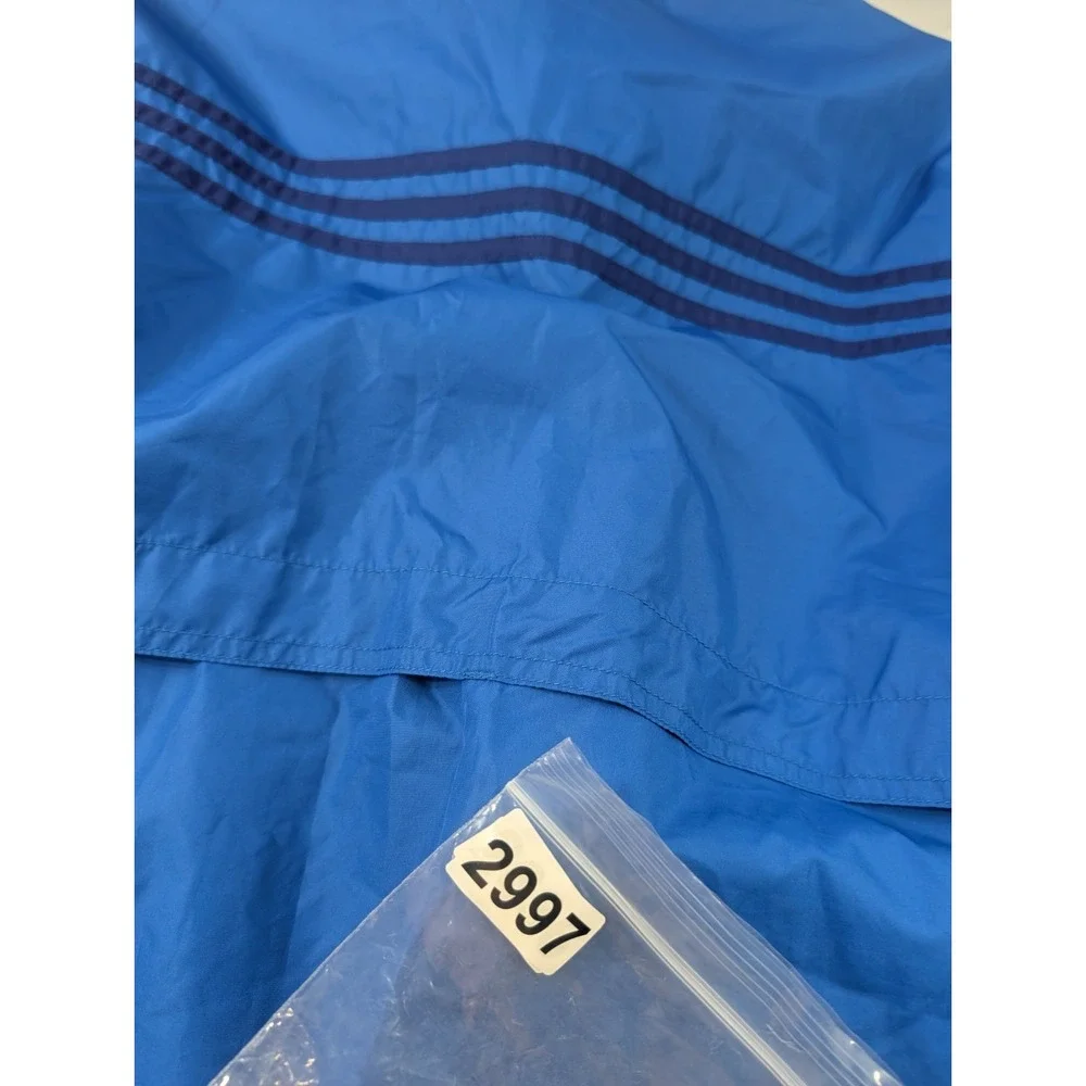 Adidas Anorak Style XL Windbreaker Pullover Jacket Blue Vintage Snap Buttons